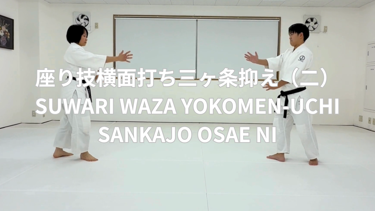 座り技横面打ち三ヶ条抑え（二）SUWARI WAZA YOKOMEN-UCHI SANKAJO OSAE NI
